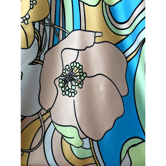 Zara Sz S Satiny Mini Slip Dress Floral Retro 70's Strappy - Picture 6 of 7